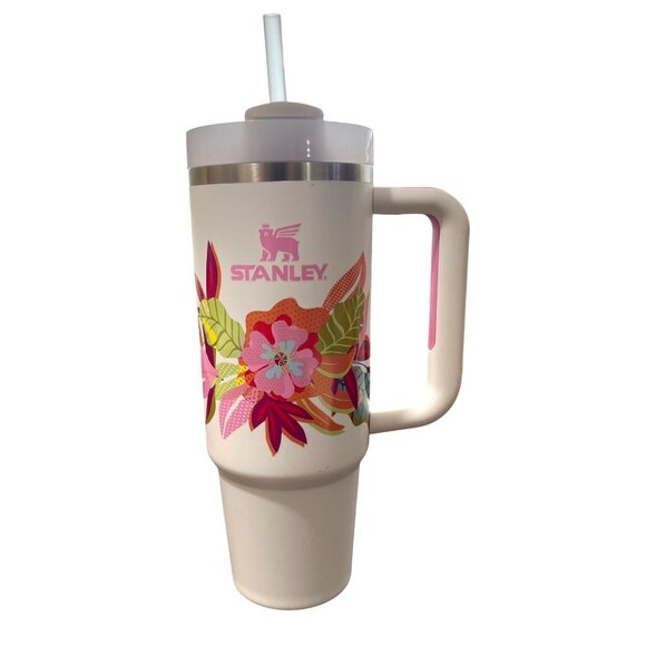 Stanley The Mothers Day Quencher 30oz Tumbler Floral White Pink - Picture 1 of 5